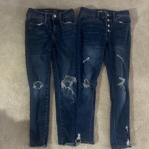 Old navy girls size 10.Rockstar super skinny leggings-1 buttonfly, 1 regular zip
